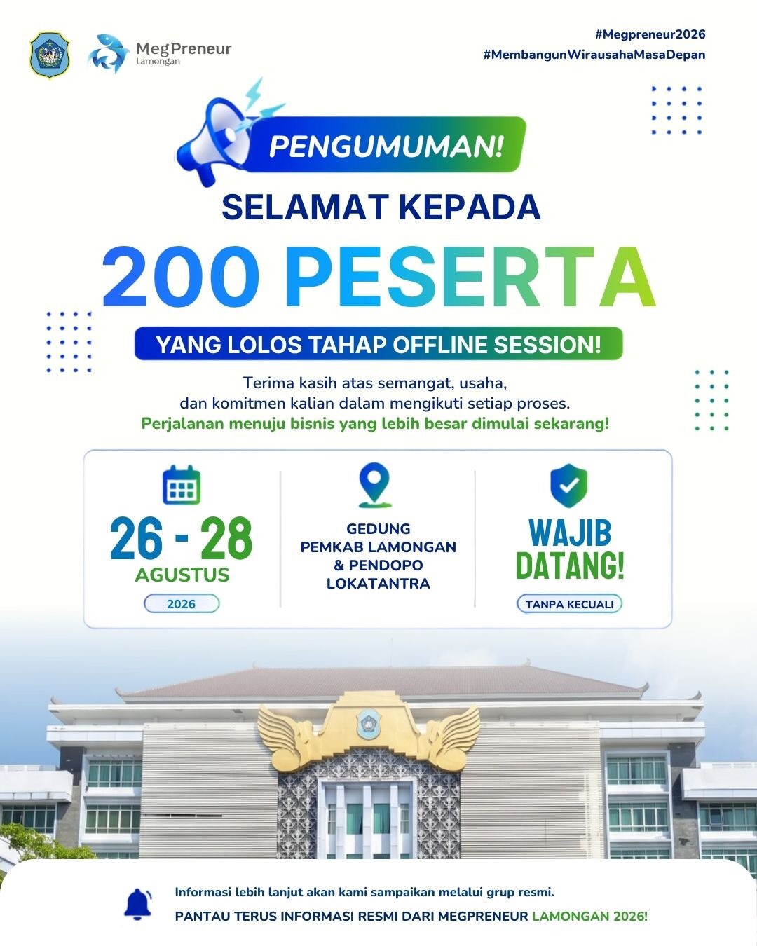 200 Peserta dari 109 Bisnis Lolos ke Offline Session MegPreneur Lamongan 2026